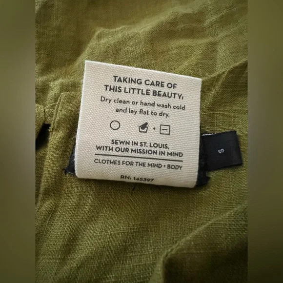 Fauxgerty “The Frannie” Vintage Linen Dress - Picture 6 of 6